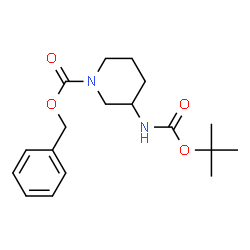 ChemSpider 2D Image | benzyl 3-{[(tert-butoxy)carbonyl]amino}piperidine-1-carboxylate | C18H26N2O4