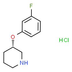 ChemSpider 2D Image | (3S)-3-(3-Fluorophenoxy)piperidine hydrochloride (1:1) | C11H15ClFNO
