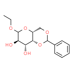 ChemSpider 2D Image | Ethyl 4,6-O-benzylidene-D-galactopyranoside | C15H20O6
