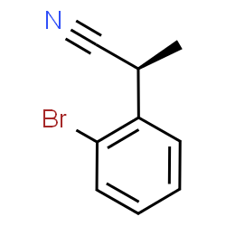 ChemSpider 2D Image | (2S)-2-(2-Bromophenyl)propanenitrile | C9H8BrN