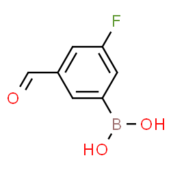 ChemSpider 2D Image | 3-fluoro-5-formylphenylboronic acid | C7H6BFO3