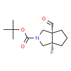 ChemSpider 2D Image | 2-Methyl-2-propanyl (3aS,6aR)-3a-fluoro-6a-formylhexahydrocyclopenta[c]pyrrole-2(1H)-carboxylate | C13H20FNO3
