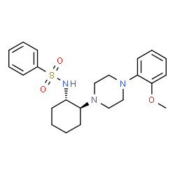 ChemSpider 2D Image | N-{(1S,2S)-2-[4-(2-Methoxyphenyl)-1-piperazinyl]cyclohexyl}benzenesulfonamide | C23H31N3O3S