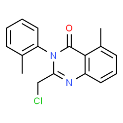 ChemSpider 2D Image | 2-(Chloromethyl)-5-methyl-3-(2-methylphenyl)-4(3H)-quinazolinone | C17H15ClN2O