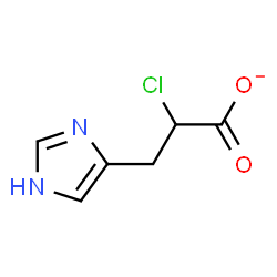 ChemSpider 2D Image | 2-Chloro-3-(imidazol-5-yl)propionate | C6H6ClN2O2