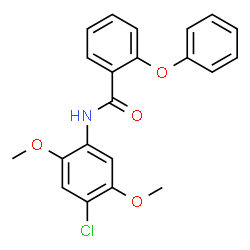 ChemSpider 2D Image | N-(4-Chloro-2,5-dimethoxyphenyl)-2-phenoxybenzamide | C21H18ClNO4