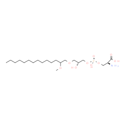 ChemSpider 2D Image | O-(Hydroxy{(2R)-2-hydroxy-3-[(2-methoxytetradecyl)oxy]propoxy}phosphoryl)-L-serine | C21H44NO9P