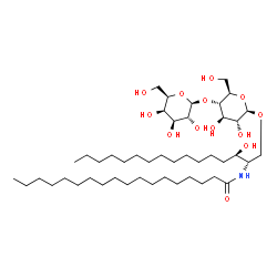 ChemSpider 2D Image | N-[(2S,3R)-1-{[4-O-(beta-D-Galactopyranosyl)-beta-D-glucopyranosyl]oxy}-3-hydroxy-2-hexadecanyl]octadecanamide | C46H89NO13
