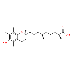 ChemSpider 2D Image | (2S,6R)-9-[(2R)-6-Hydroxy-2,5,7,8-tetramethyl-3,4-dihydro-2H-chromen-2-yl]-2,6-dimethylnonanoic acid | C24H38O4