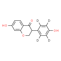 ChemSpider 2D Image | 7-Hydroxy-3-[4-hydroxy(~2~H_4_)phenyl]-2,3-dihydro-4H-chromen-4-one | C15H8D4O4
