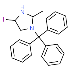 ChemSpider 2D Image | 4-Iodo-2-methyl-1-tritylimidazolidine | C23H23IN2