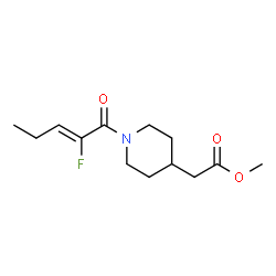 ChemSpider 2D Image | Methyl {1-[(2Z)-2-fluoro-2-pentenoyl]-4-piperidinyl}acetate | C13H20FNO3