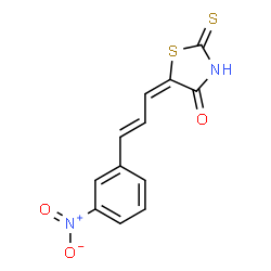 ChemSpider 2D Image | (5E)-5-[(2E)-3-(3-Nitrophenyl)-2-propen-1-ylidene]-2-thioxo-1,3-thiazolidin-4-one | C12H8N2O3S2