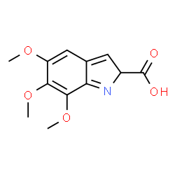 ChemSpider 2D Image | 5,6,7-trimethoxy-1,2-dihydroindole-2-carboxylic acid | C12H14NO5