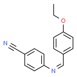 ChemSpider 2D Image | 4-[(Z)-(4-Ethoxybenzylidene)amino]benzonitrile | C16H14N2O