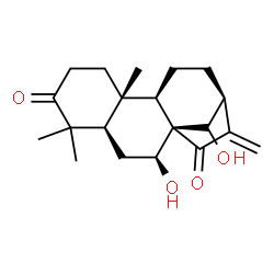 ChemSpider 2D Image | (7beta,13alpha,14S)-7,14-Dihydroxykaur-16-ene-3,15-dione | C20H28O4