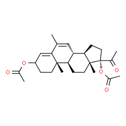 ChemSpider 2D Image | (8alpha,9beta,10alpha,13alpha,14beta,17alpha)-6-Methyl-20-oxopregna-4,6-diene-3,17-diyl diacetate | C26H36O5