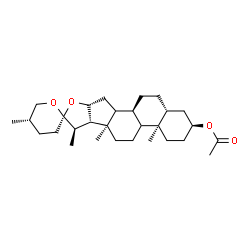 ChemSpider 2D Image | (3beta,5beta,8alpha,9xi,10alpha,13alpha,14xi,17beta,20R,22S,25S)-Spirostan-3-yl acetate | C29H46O4
