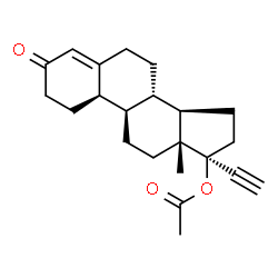 ChemSpider 2D Image | (8alpha,9beta,13alpha,14beta)-3-Oxo-19-norpregn-4-en-20-yn-17-yl acetate | C22H28O3
