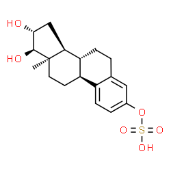 ChemSpider 2D Image | (13alpha,16alpha,17beta)-16,17-Dihydroxyestra-1(10),2,4-trien-3-yl hydrogen sulfate | C18H24O6S