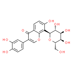 ChemSpider 2D Image | (1S)-1,5-Anhydro-1-[3-(3,4-dihydroxyphenyl)-7-hydroxy-4-oxo-4H-chromen-8-yl]-L-altritol | C21H20O10