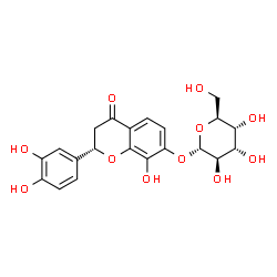 ChemSpider 2D Image | (2S)-2-(3,4-Dihydroxyphenyl)-8-hydroxy-4-oxo-3,4-dihydro-2H-chromen-7-yl alpha-L-altropyranoside | C21H22O11