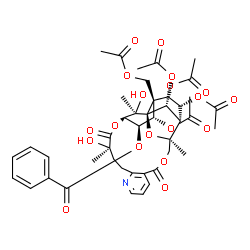 ChemSpider 2D Image | (1S,3S,15R,18R,19R,20S,21R,22S,24S,25R,26R)-20,22,23,25-Tetraacetoxy-21-(acetoxymethyl)-15,26-dihydroxy-3,15,26-trimethyl-6,16-dioxo-2,5,17-trioxa-11-azapentacyclo[16.7.1.0~1,21~.0~3,24~.0~7,12~]hexac
osa-7,9,11-trien-19-yl benzoate | C43H49NO19