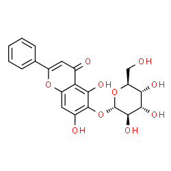 ChemSpider 2D Image | 5,7-Dihydroxy-4-oxo-2-phenyl-4H-chromen-6-yl alpha-L-altropyranoside | C21H20O10