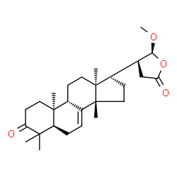 ChemSpider 2D Image | (5alpha,9beta,10alpha,13alpha,17alpha,20R,21S)-21-Methoxy-4,4,14-trimethyl-3-oxocard-7-enolide | C27H40O4