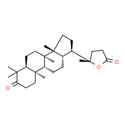 ChemSpider 2D Image | (5beta,13alpha,17alpha)-4,4,8,14-Tetramethyl-20,24-epoxy-18-norcholane-3,24-dione | C27H42O3