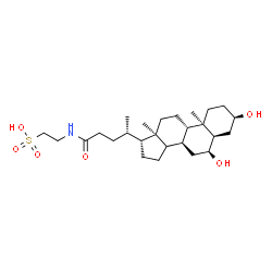 ChemSpider 2D Image | 2-{[(3alpha,5beta,6alpha,14xi,20S)-3,6-Dihydroxy-24-oxocholan-24-yl]amino}ethanesulfonic acid | C26H45NO6S