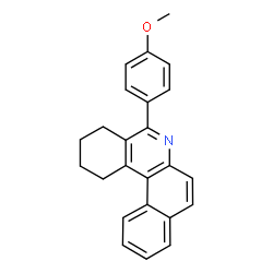 ChemSpider 2D Image | 5-(4-Methoxyphenyl)-1,2,3,4-tetrahydrobenzo[a]phenanthridine | C24H21NO