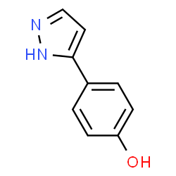 ChemSpider 2D Image | 4-(1H-Pyrazol-3-yl)phenol | C9H8N2O