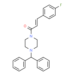 ChemSpider 2D Image | (2E)-1-[4-(Diphenylmethyl)-1-piperazinyl]-3-(4-fluorophenyl)-2-propen-1-one | C26H25FN2O