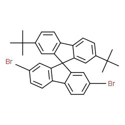 ChemSpider 2D Image | 2,7-Dibromo-2',7'-di-tert-butyl-9,9'-spirobi[fluorene] | C33H30Br2