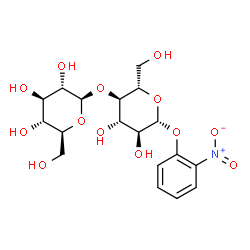 ChemSpider 2D Image | 2-Nitrophenyl 4-O-beta-L-glucopyranosyl-beta-L-glucopyranoside | C18H25NO13