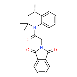ChemSpider 2D Image | 2-{2-Oxo-2-[(4S)-2,2,4-trimethyl-3,4-dihydro-1(2H)-quinolinyl]ethyl}-1H-isoindole-1,3(2H)-dione | C22H22N2O3