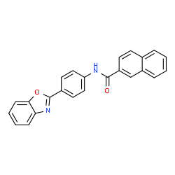 ChemSpider 2D Image | N-[4-(1,3-Benzoxazol-2-yl)phenyl]-2-naphthamide | C24H16N2O2