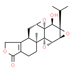 ChemSpider 2D Image | (3bR,4aS,5aS,6S,6aS,7aS,7bS,8aS,8bS)-6-Hydroxy-6a-isopropyl-8b-methyl-3b,4,4a,6,6a,7a,7b,8b,9,10-decahydrotrisoxireno[6,7:8a,9:4b,5]phenanthro[1,2-c]furan-1(3H)-one | C20H24O6