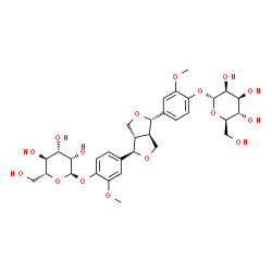 ChemSpider 2D Image | 4-{(1R,3aR,4S,6aS)-4-[4-(alpha-D-Mannopyranosyloxy)-3-methoxyphenyl]tetrahydro-1H,3H-furo[3,4-c]furan-1-yl}-2-methoxyphenyl alpha-D-mannopyranoside | C32H42O16