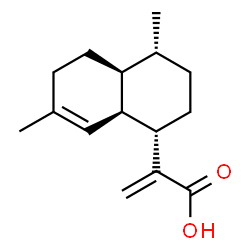 ChemSpider 2D Image | 2-[(1S,4R,4aS,8aR)-4,7-Dimethyl-1,2,3,4,4a,5,6,8a-octahydro-1-naphthalenyl]acrylic acid | C15H22O2