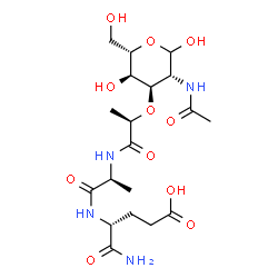ChemSpider 2D Image | (4R)-4-{[(2S)-2-{[(2R)-2-{[(3R,4R,5R,6S)-3-Acetamido-2,5-dihydroxy-6-(hydroxymethyl)tetrahydro-2H-pyran-4-yl]oxy}propanoyl]amino}propanoyl]amino}-5-amino-5-oxopentanoic acid (non-preferred name) | C19H32N4O11
