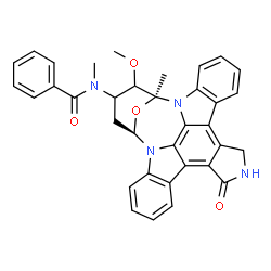 ChemSpider 2D Image | N-[(2S,6R)-3-Methoxy-2-methyl-16-oxo-29-oxa-1,7,17-triazaoctacyclo[12.12.2.1~2,6~.0~7,28~.0~8,13~.0~15,19~.0~20,27~.0~21,26~]nonacosa-8,10,12,14,19,21,23,25,27-nonaen-4-yl]-N-methylbenzamide | C35H30N4O4