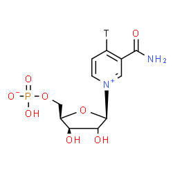 ChemSpider 2D Image | 3-Carbamoyl-1-[(2xi)-5-O-(hydroxyphosphinato)-beta-D-threo-pentofuranosyl](4-~3~H)pyridinium | C11H14TN2O8P