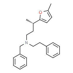ChemSpider 2D Image | (3S)-N-Benzyl-3-(5-methyl-2-furyl)-N-(2-phenylethyl)-1-butanamine | C24H29NO