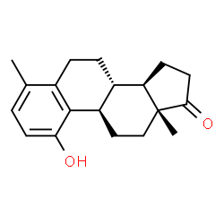 ChemSpider 2D Image | (8beta,9beta,13alpha,14beta)-3-Hydroxy-4,9-cyclo-9,10-secoandrosta-1(10),2,4-trien-17-one | C19H24O2