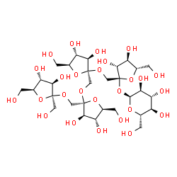 ChemSpider 2D Image | beta-L-Fructofuranosyl-(2->1)-beta-L-fructofuranosyl-(2->1)-beta-L-fructofuranosyl-(2->1)-beta-L-fructofuranosyl alpha-L-glucopyranoside | C30H52O26