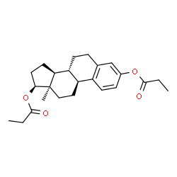 ChemSpider 2D Image | (13alpha,17beta)-Estra-1,3,5(10)-triene-3,17-diyl dipropanoate | C24H32O4