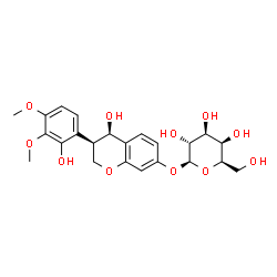 ChemSpider 2D Image | (3R,4R)-4-Hydroxy-3-(2-hydroxy-3,4-dimethoxyphenyl)-3,4-dihydro-2H-chromen-7-yl beta-D-galactopyranoside | C23H28O11
