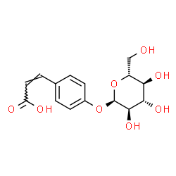 ChemSpider 2D Image | (2Z)-3-[4-(alpha-D-Glucopyranosyloxy)phenyl]acrylic acid | C15H18O8